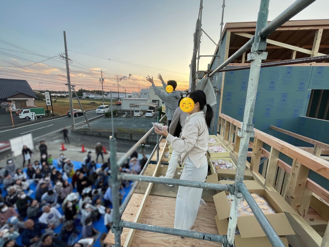 ㊗上棟＆餅まき＠浜松市中央区呉松町