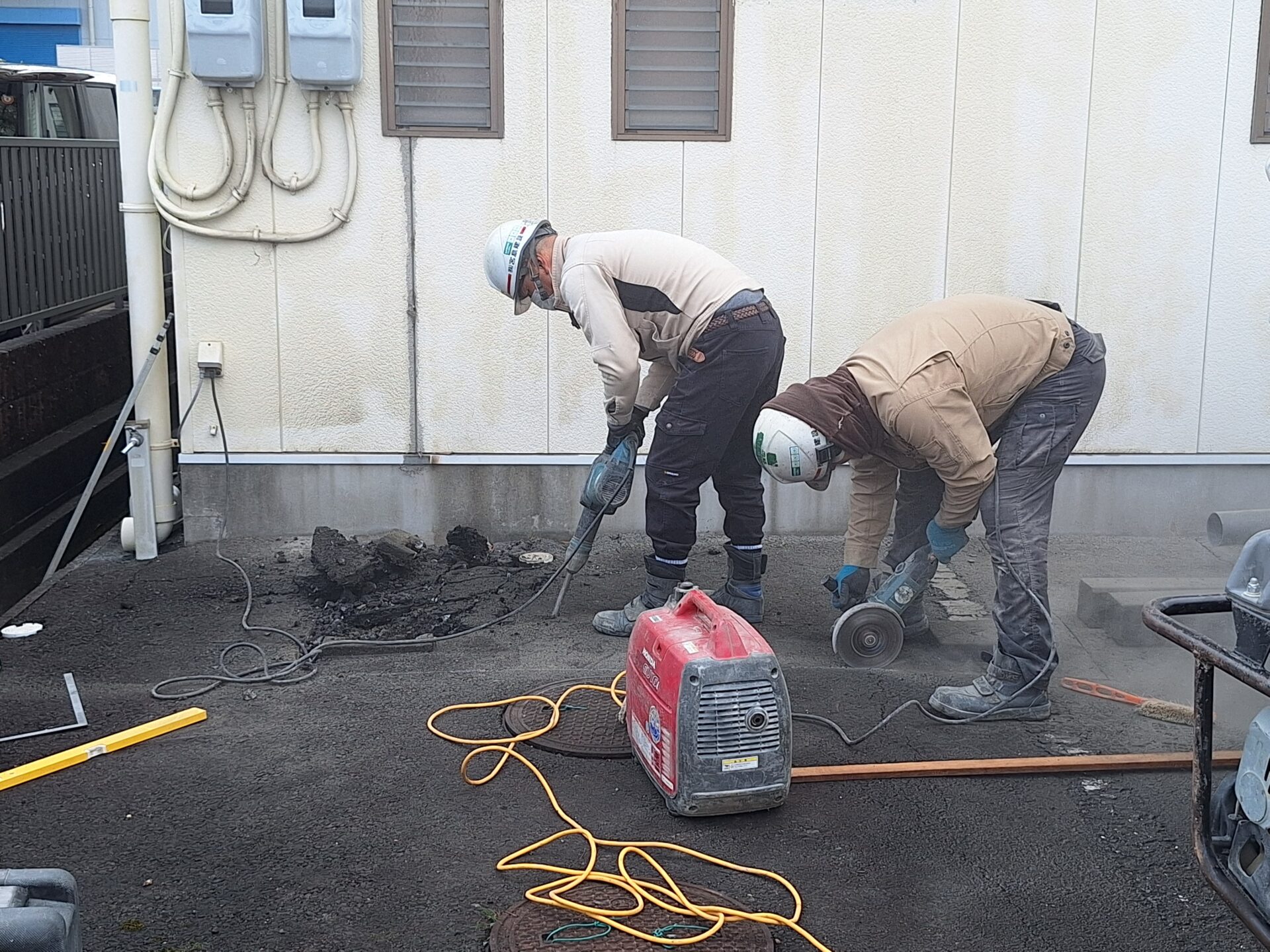 鉄骨階段傾き改善＠浜松市中央区