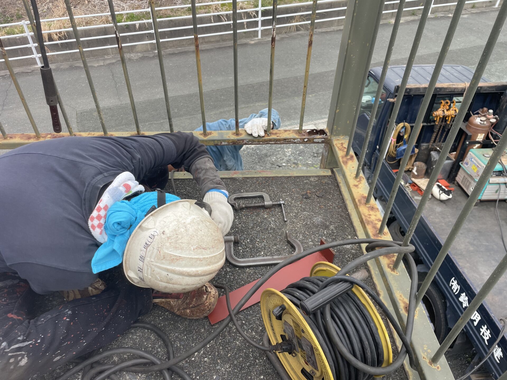 外部鉄骨階段補修工事＠浜松市中央区青屋町