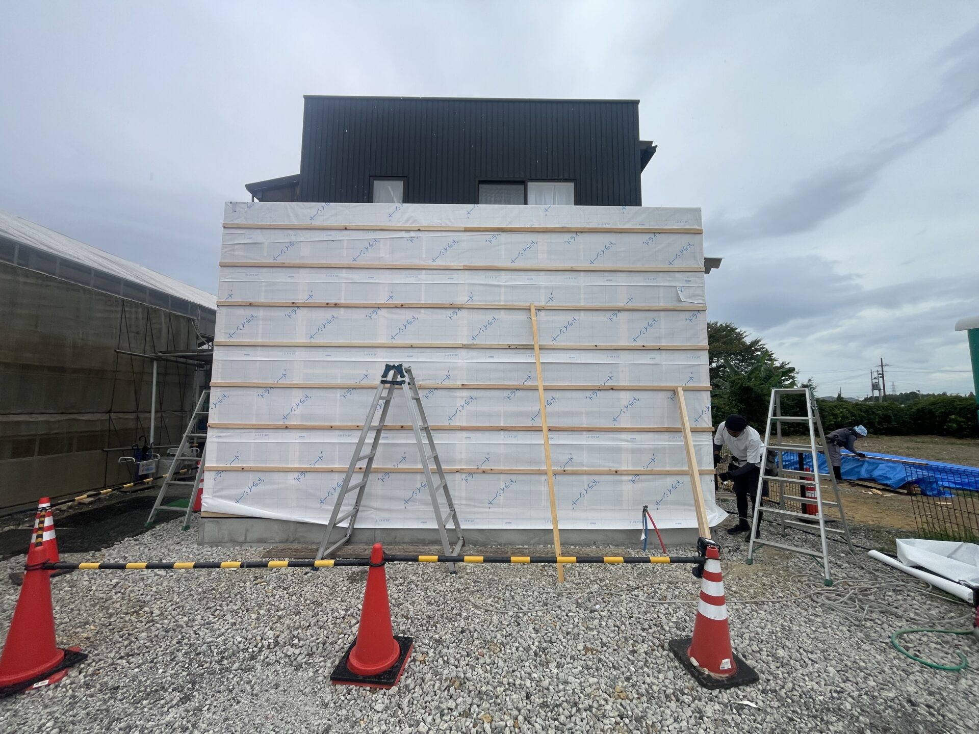 施設増築工事外部仕上げ＠浜松市中央区大山町